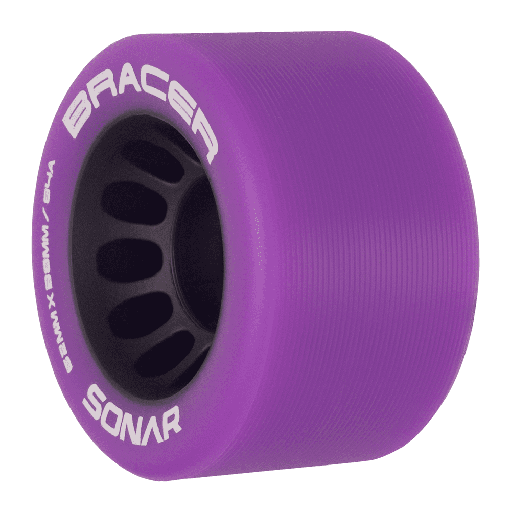 Riedell Skates Sonar Bracer 62mm Indoor Skate Wheels (Purple, Set of 4
