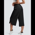thumbnail image 4 of Pantalones de Yoga de Pierna para Mujer, Informales, de Verano, con Cordón Ajustable y Bolsillos, Color Negro, Talla XL, 4 of 5