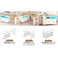thumbnail image 2 of JassmiPkwy 360° Rolling Kitchen Island Cart with Shelves and Mobile Lockable Wheels,Mobile Swivel Table with Storage, Modern Wooden Cart, Suitable for Kitchens, Dining Rooms，White, 2 of 7
