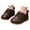 1-Brown75, variant on Boys Casual Sneakers Solid Lace-Up Flat Soft Sole Shoes for First Steps Walkers