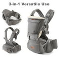 thumbnail image 5 of Sunveno 6-in-1 Ergonomic Baby Carrier with Hip Seat for Newborn and Toddlers, Gray, One Size, 5 of 13