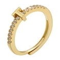 thumbnail image 2 of LYMAYTER Ring Finger Ring - AdjUS-CYYLtable, 26 Alphabet Inlaid, Geometric, 2 of 7