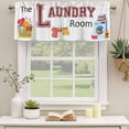 thumbnail image 3 of Laundry Room Valances for Windows, Decorative Rod Pocket Window Valance Curtains, Cartoon Washday Washing Machine Clothes Short Curtain Drapes for Kitchen/Living Room, 2 Panels, 54" W x 18" L, 3 of 8