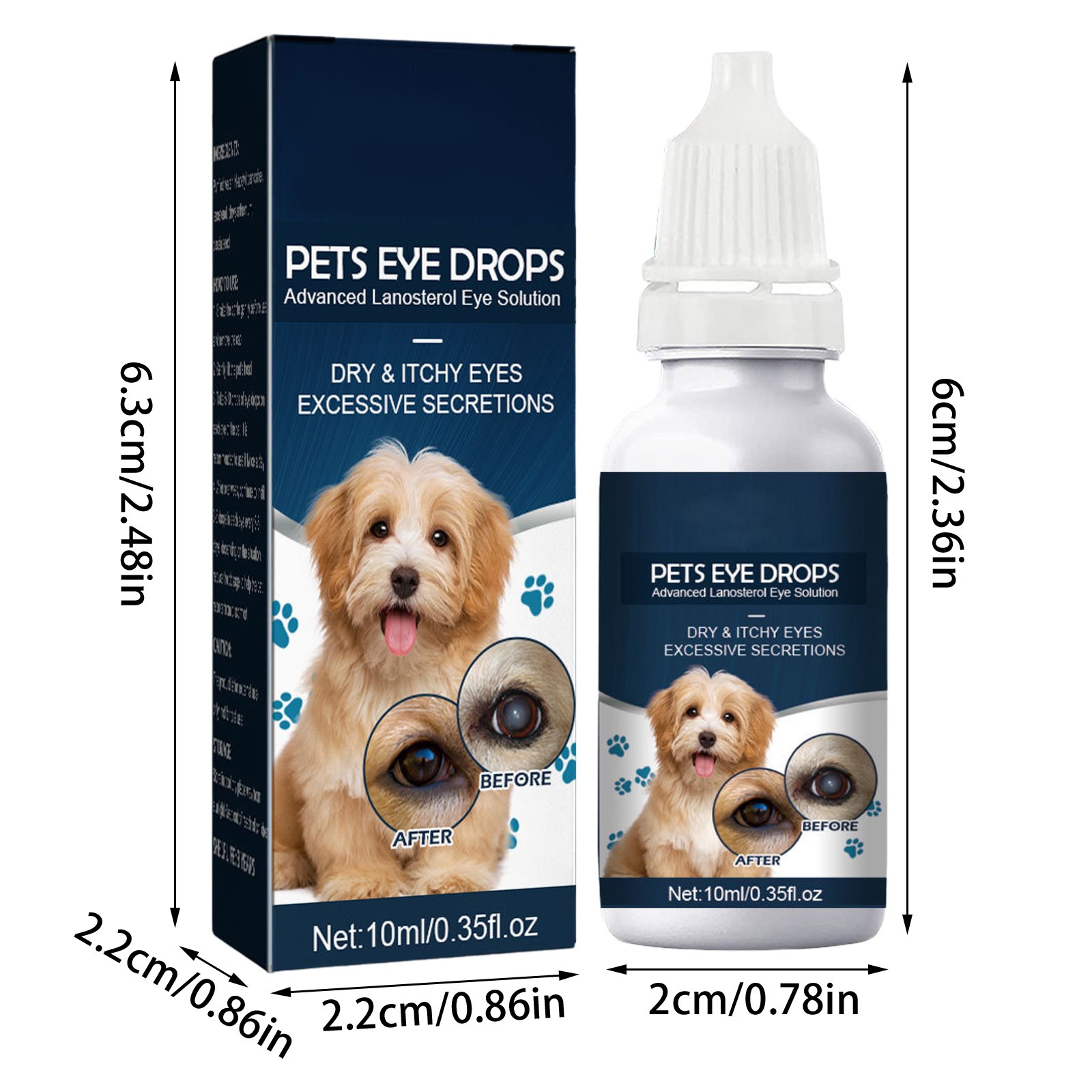 Dog Eye Drops For Dry Eyes 15% Advanced Lanosterol Eye Solution For 