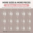 thumbnail image 6 of MelodySusie Medium Oval Round Nail Tips, 300Pcs Clear Acrylic, Half Matte Full Cover Press on Nails for DIY Extension & Salon Use, 15 Sizes Pre-Shaped for Long-Lasting Manicure, 6 of 7