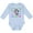 AE-Light Blue, variant on Cocoa Beach Florida Cute Swimming Manatee Boys or Girls Long Sleeve Baby Bodysuit