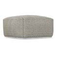 thumbnail image 4 of Simpli Home Safford 20 inch Wide Boho Outdoor/Indoor Square Pouf in Natural/White Recycled Polyester, Assembled, 4 of 6