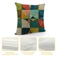 thumbnail image 4 of JEUXUS  Square Pillow Cushion Cover,Fashion Geometric Pattern in Mid-Century Modern Colors Cushion Covers Home Decorative Throw Pillowcases, 4 of 5