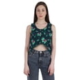 thumbnail image 1 of Moomaya Printed Tassels Crop Top For Womens Summer Button Down Sleeveless Blouse, 1 of 7