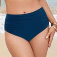 thumbnail image 3 of HCNTES Women's High Waisted Retro Bikini Bottoms Tummy Control Swimwear Full Coverage Blue,L, 3 of 10
