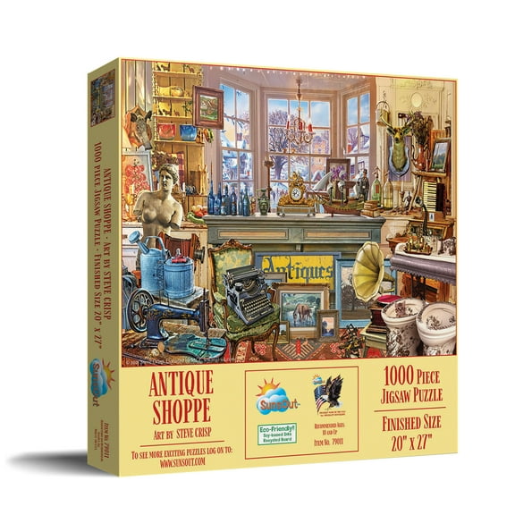 SUNSOUT INC - Antique Shoppe - 1000 pc Jigsaw Puzzle by Artist: Steve Crisp - Finished Size 20" x 27" - MPN# 79011