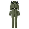thumbnail image 2 of QATAINLAV Womens Ski Suit One Piece Jumpsuit Snowsuits Waterproof Windproof Insulated Snow Suits Fashion Winter Jumpsuit Army Green S, 2 of 8