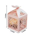 thumbnail image 3 of Efavormart 25Pcs Blush/Rose Gold Butterfly Top Laser Cut Lace Print Favor Gift Candy Boxes, 3 of 11