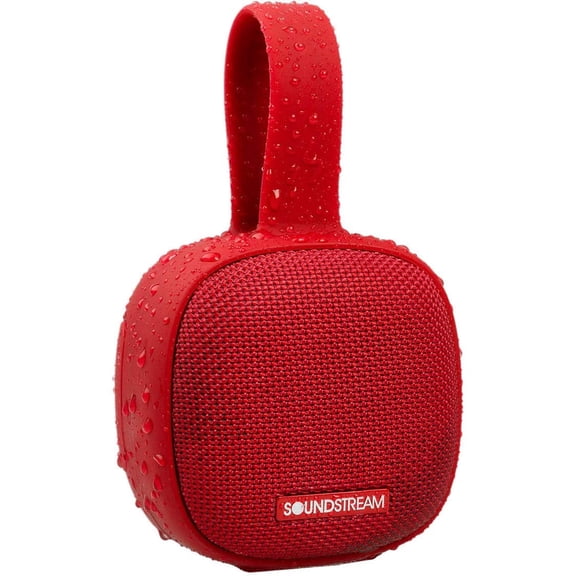Restored Soundstream h2GO IPX7 Waterproof Portable Bluetooth Speaker, Red (Refurbished)