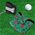 thumbnail image 5 of Haosy Red Roses and Green Leaves Golf Mallet Putter Cover Strong Magnetic Leather Golf Club Headcover Closure, 5 of 7