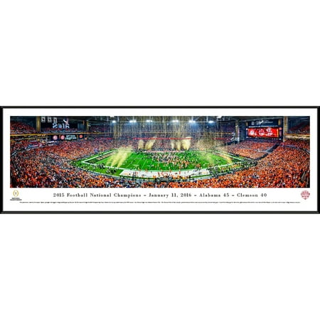 College Football National Champions 2015 Alabama Crimson Tide Blakeway Panoramas Ncaa College Print With Standard Frame