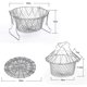 thumbnail image 3 of Cesta para freír de acero inoxidable multifunción plegable, cesta para freír para escalfar (q), 3 of 5