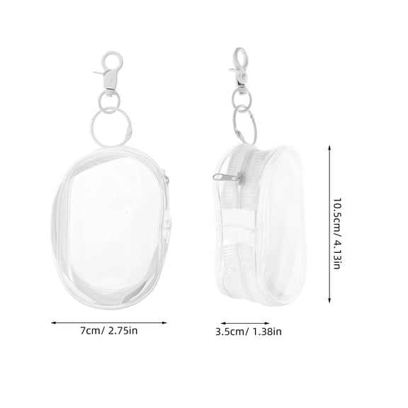 Hemobllo Small Coin Purse for Women Clear Keychain Wallet 1Pack Assorted Color for Daily Use