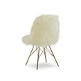 thumbnail image 6 of Linon Bucket Chair, Cream Faux Fur, 6 of 9