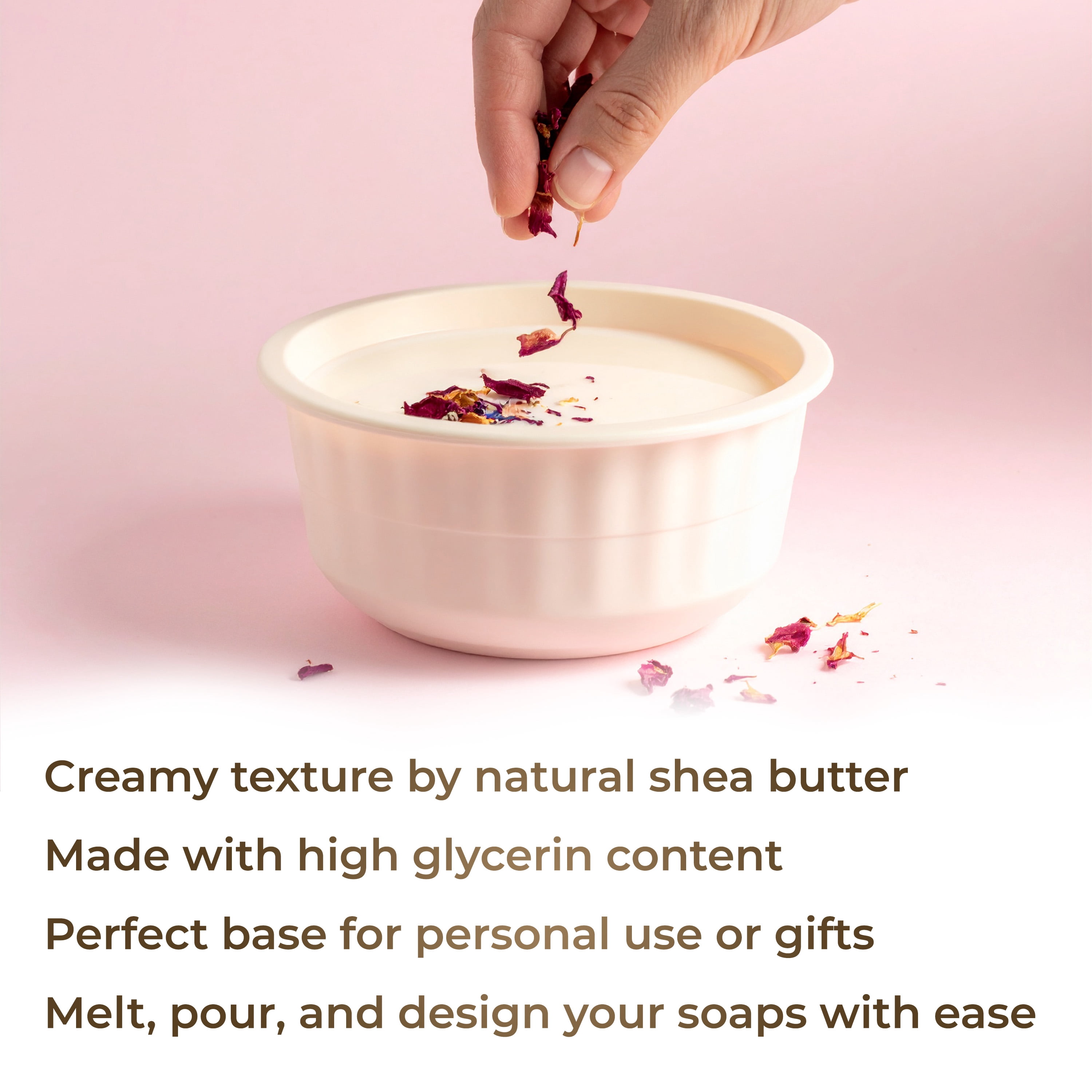 velona 25 LB - Shea Butter - Melt and Pour Soap Base Bulk SLS/SLES free | Natural Bars for The Best Result for Soap-Making
