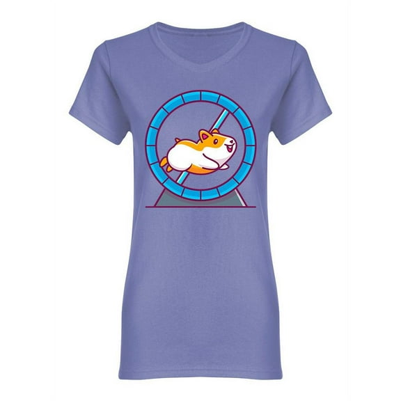 Hamster Running Shaped T-Shirt Women -Image by Shutterstock, Female Large