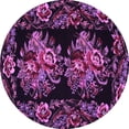 thumbnail image 1 of Ahgly Company Indoor Round Medallion Purple French Area Rugs, 3' Round, 1 of 4