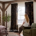 thumbnail image 5 of NICETOWN Velvet Curtains for Bedroom, Blackout Floral Velvet Curtains Thermal Insulated Room Darkening Drapes for Living Room Back Tab Soft Velvet Drapes, Black, 50"x96", 2 Panels, 5 of 8