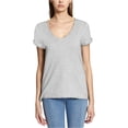 thumbnail image 1 of Camiseta básica de manga torcida Sanctuary Clothing para mujer gris pequeña, 1 of 1