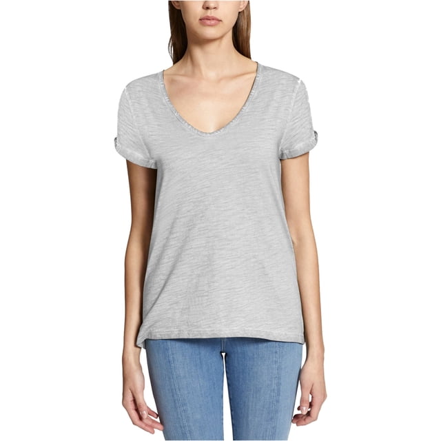 Camiseta básica de manga torcida Sanctuary Clothing para mujer gris pequeña