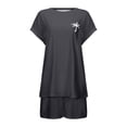 thumbnail image 3 of MAIHAN Outfits for Women Spring Outfits for Women Shirt & Shorts Clothes Set Crewneck Tees Shorts Playwear Sets Plus Size Travel Outfits for Women, 3 of 3