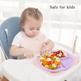 thumbnail image 4 of ATENOW Silicone Suction Plates for Babies, 3 Pack Portable Divided Plates for Kids, Dishwasher, Microwave and Oven Safe, 100% BPA-Free, 4 of 7