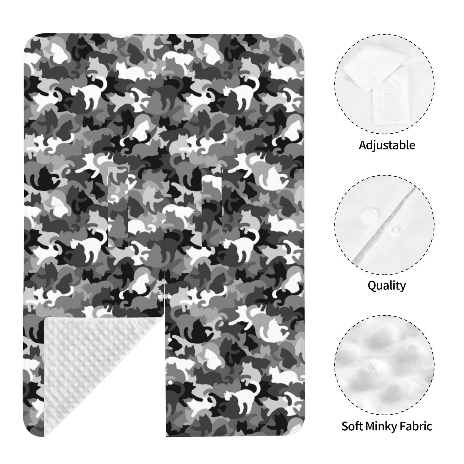 Car Seat Cover Baby - Grey Cat Camouflage Breathable Infant Car Seat Cover for Baby Carseat, Lightweight Comfort Baby Essentials Must Haves Newborn Stuff for Girl Boy