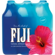 Fiji Natural Artesian Bottled Water 1 Liter / 33.8 Fl Ounce (Pack Of 6)