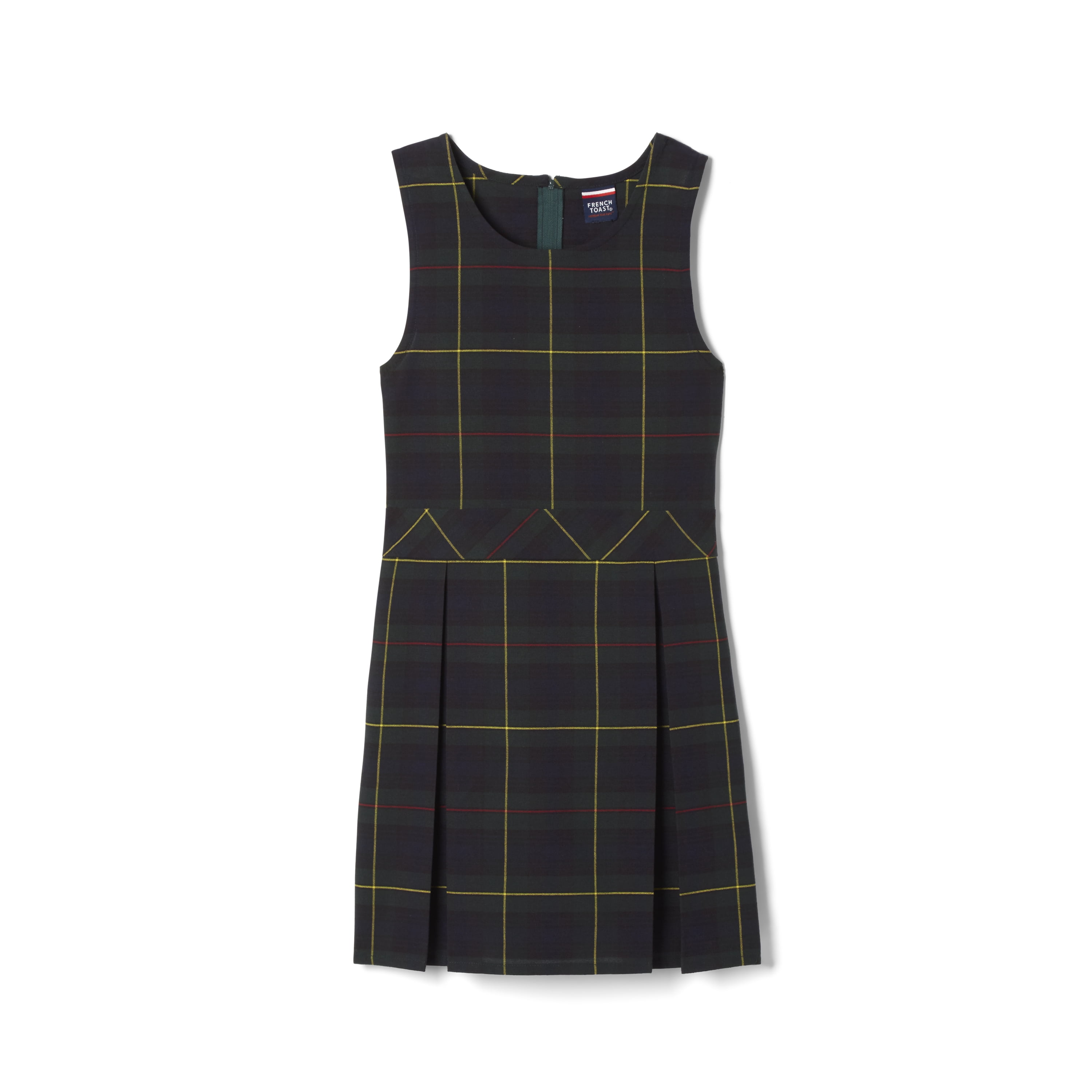 French Toast Girls Plaid Round Neck Jumper