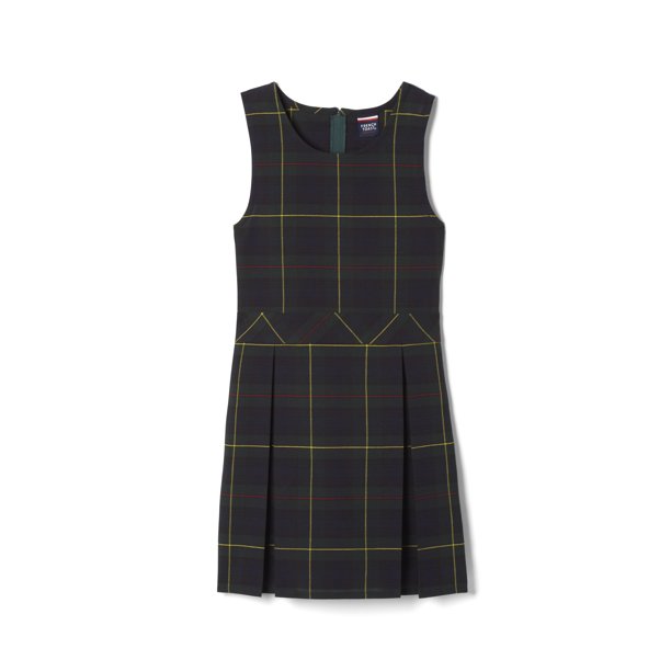 French Toast Girls Plaid Round Neck Jumper