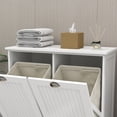 thumbnail image 5 of ZPL Tilt Out Laundry Hamper Cabinet with Removable Basket, Double Hidden Laundry Hamper Cabinet, Wood Bathroom Storage Cabinet, Free Standing Home Organizer, White, 5 of 8