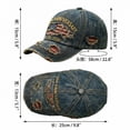 thumbnail image 3 of Trucker Hats AURORADY 250Th Us Anniversary Distressed Denim Hat – 1776–2026 Embroidered Patriotic Baseball Cap Adjustable Metal Buckle, Blue One Size Visors, 3 of 8