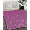 thumbnail image 2 of Ahgly Company Indoor Round Patterned Medium Violet Red Pink Area Rugs, 8' Round, 2 of 6