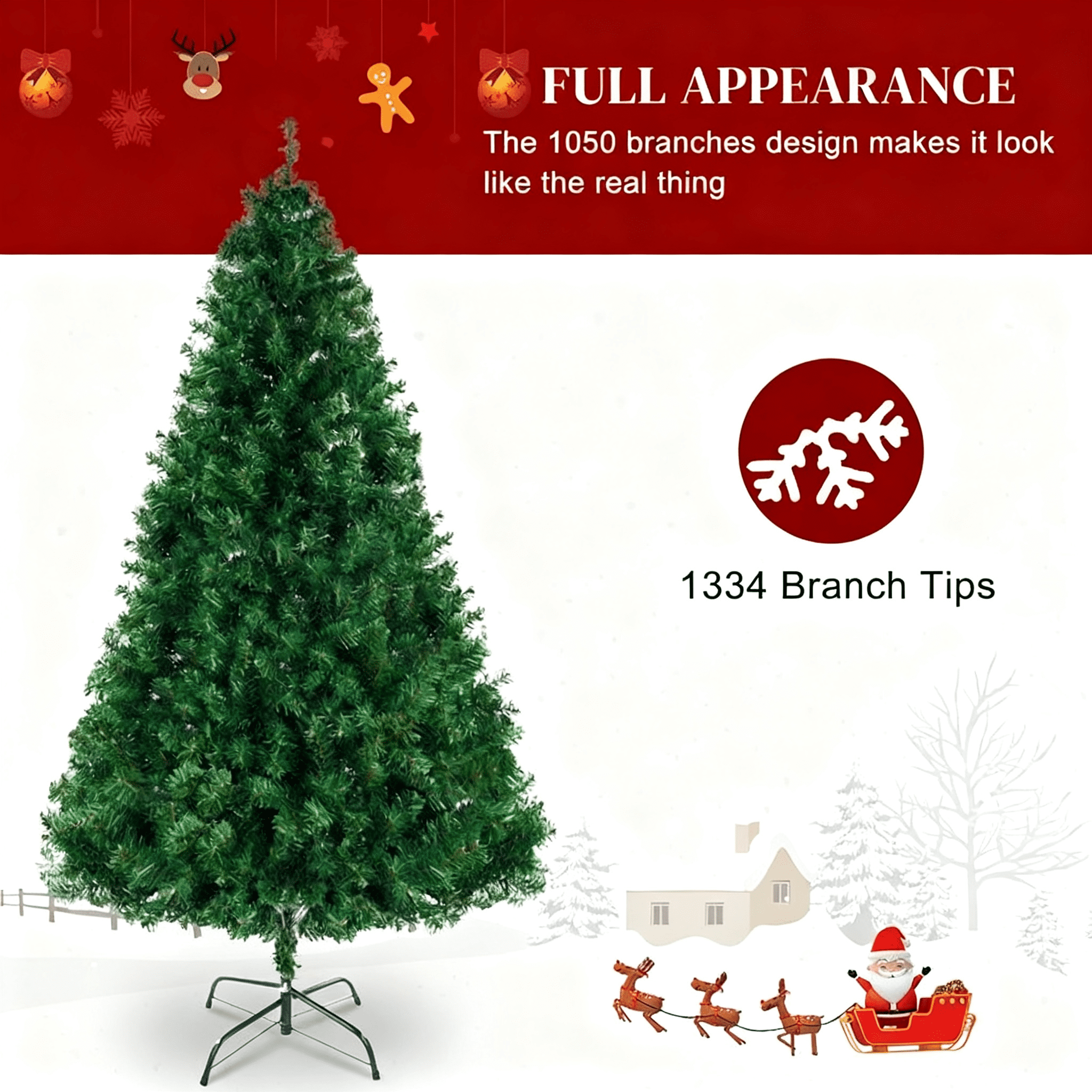 7ft 1334 Branch Christmas Tree