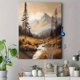 thumbnail image 4 of Qisvanset 12x16 Inch Autumn Mountain Forest Canvas Wall Art, Warm Earth Tone Rustic Nature Home Wall Decor, 4 of 8