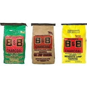 B&B Charcoal B&B Lump Charcoal Variety 3 Pack - Oak, Hickory, and Mesquite