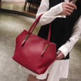 thumbnail image 3 of 4 unids/set bolsos de hombro de cuero para mujer, bolsos de hombro para tarjetas, bolsos de mano (rojo) Likrtyny Para estrenar, 3 of 9