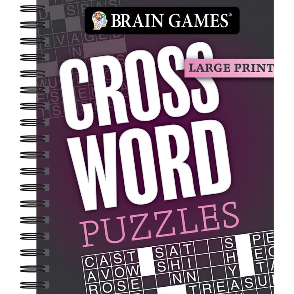 Brain games large print brain games large print crossword puzzles dark gray other large