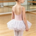 thumbnail image 5 of Girls Camisole Tutu Leotard with Sparkle Mesh and Bow Straps,Ballet Dance Dress, 5 of 7