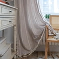 thumbnail image 3 of ATJIA 1 Panel Boho Curtain Light Filtering Country Farmhouse Vintage Chic Tassels Hollow for Bedroom Living Room Bohemian Drape, 3 of 7