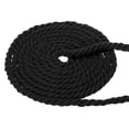 thumbnail image 1 of Uxcell Natural Twisted Cotton Rope 3 Strand Thick Cotton Rope Tug 0.39" x 49.21ft Black, 1 of 7
