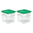 thumbnail image 1 of 4 QT (Quart) Food Storage Container with Lid (2 Pack) - FreshPro Series (Clear), 1 of 4