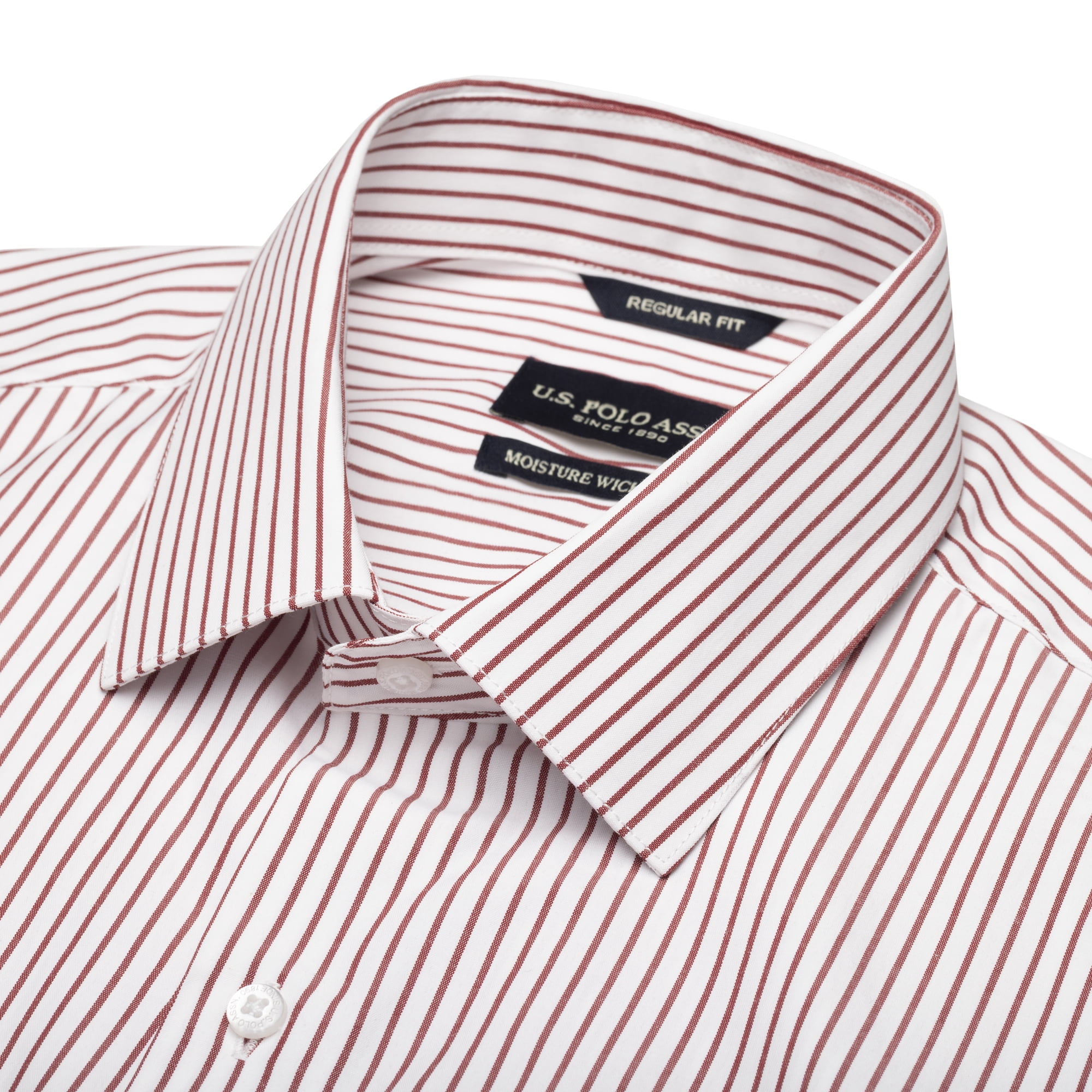 U.S. Polo Assn. Mens Dress Shirt Regular Fit Long Sleeve