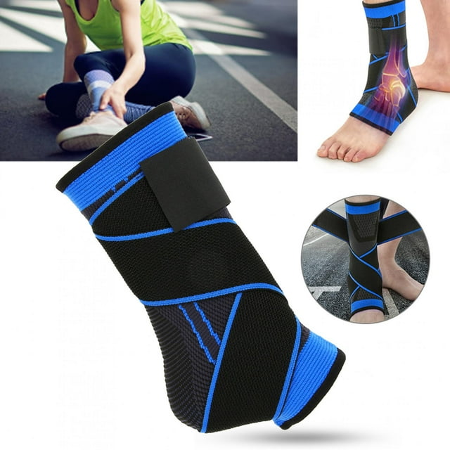 Bretelle de Cheville Pressurisée, Support de Cheville, Basket-Ball de Course Extérieur Élastique Réglable pour le Football XL