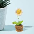 thumbnail image 2 of Hand Knitted Crochet Flowers Mini Potted Flowers Car Accessories Hand Knitting Small Cute, 2 of 9